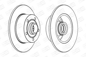 Champion Bremsscheibe Hinterachse  561982CH-1
