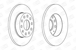 Champion Bremsscheibe Hinterachse  562238CH