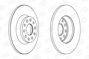 Champion Bremsscheibe Hinterachse  562258CH