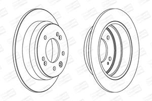 Champion Bremsscheibe Hinterachse  562553CH