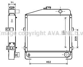 highwayautomotive Radiator, motorkoeling AVA COOLING CS2023