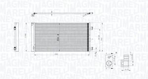 Magneti Marelli Kondensator, Klimaanlage  350203747000