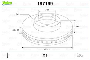 Valeo Bremsscheibe Vorderachse  197199