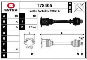 EAI Antriebswelle Vorderachse  T78405