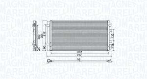 Magneti Marelli Kondensator, Klimaanlage  350203762000