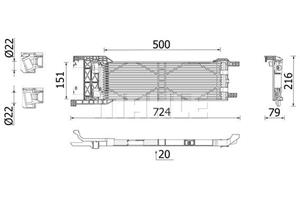 alfaromeo Oliekoeler, automatische transmissie CLC325000P