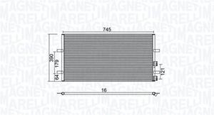 Magneti Marelli Kondensator, Klimaanlage  350203740000