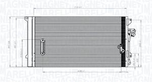 Magneti Marelli Kondensator, Klimaanlage  350203743000