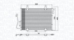 Magneti Marelli Kondensator, Klimaanlage  350203775000