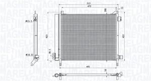 Magneti Marelli Kondensator, Klimaanlage  350203793000