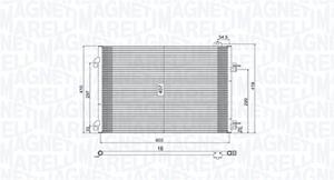 Magneti Marelli Kondensator, Klimaanlage  350203803000