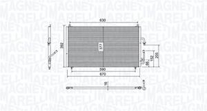 Magneti Marelli Kondensator, Klimaanlage  350203804000