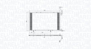 Magneti Marelli Kondensator, Klimaanlage  350203813000