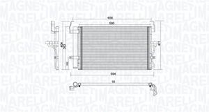 Magneti Marelli Kondensator, Klimaanlage  350203894000