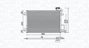 Magneti Marelli Kondensator, Klimaanlage  350203938000