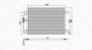 Magneti Marelli Kondensator, Klimaanlage  350203949000