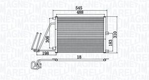 Magneti Marelli Kondensator, Klimaanlage  350203950000