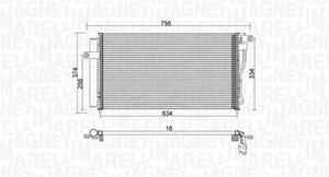 Magneti Marelli Kondensator, Klimaanlage  350203953000