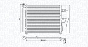 Magneti Marelli Kondensator, Klimaanlage  350203954000