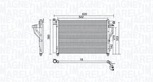 Magneti Marelli Kondensator, Klimaanlage  350203957000