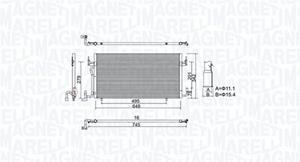 Magneti Marelli Kondensator, Klimaanlage  350203965000