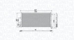 Magneti Marelli Kondensator, Klimaanlage  350203969000