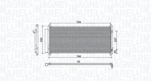 Magneti Marelli Kondensator, Klimaanlage  350203973000