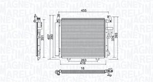 Magneti Marelli Kondensator, Klimaanlage  350203975000