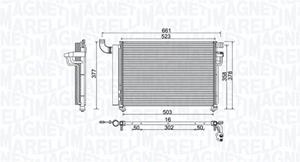 Magneti Marelli Kondensator, Klimaanlage  350203982000