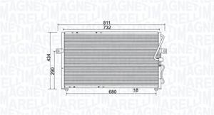 Magneti Marelli Kondensator, Klimaanlage  350203985000