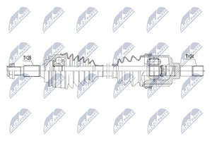 NTY Antriebswelle Vorderachse links  NPW-PE-023
