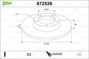 Valeo Bremsscheibe Hinterachse  672526