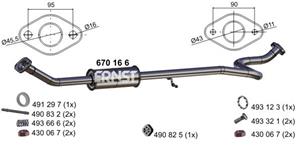 Mittelschalldämpfer Ernst 670166