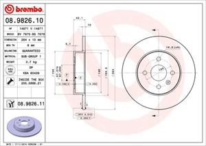 Brembo Bremsscheibe Hinterachse  08.9826.10