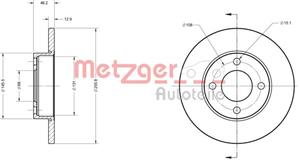 Metzger Bremsscheibe Vorderachse  6110254