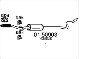 MTS Mittelschalldämpfer  01.50903