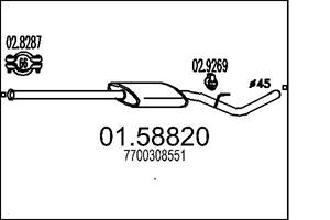 MTS Mittelschalldämpfer  01.58820