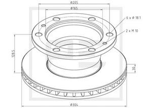 PE Automotive Bremsscheibe und  026.651-10A