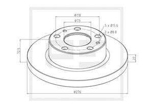 PE Automotive Bremsscheibe vorne  026.669-10A