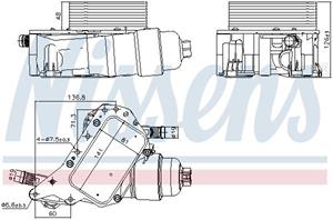 nissan Oliekoeler, motorolie 91339