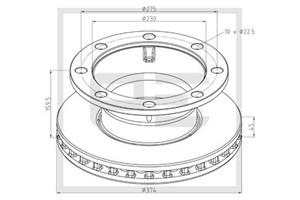 PE Automotive Bremsscheibe  046.385-00A