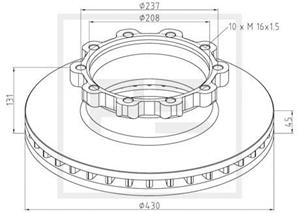PE Automotive Bremsscheibe und  126.100-60A