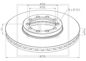 PE Automotive Bremsscheibe vorne  256.012-00A