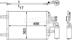 Mahle Original Kondensator, Klimaanlage  AC 409 000S