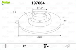 Valeo Bremsscheibe Hinterachse  197604
