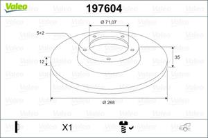 Valeo Bremsscheibe Hinterachse  197604