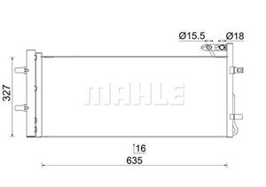 Mahle Original Kondensator, Klimaanlage  AC 42 000S