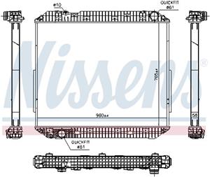 Nissens Kühler, Motorkühlung  671780