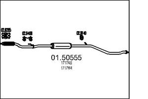 MTS Mittelschalldämpfer  01.50555