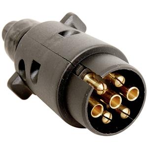 hpautozubehör HP Autozubehör 28254 Anhänger Stecker [Steckdose 7polig - Stecker 7polig] Kunststoff